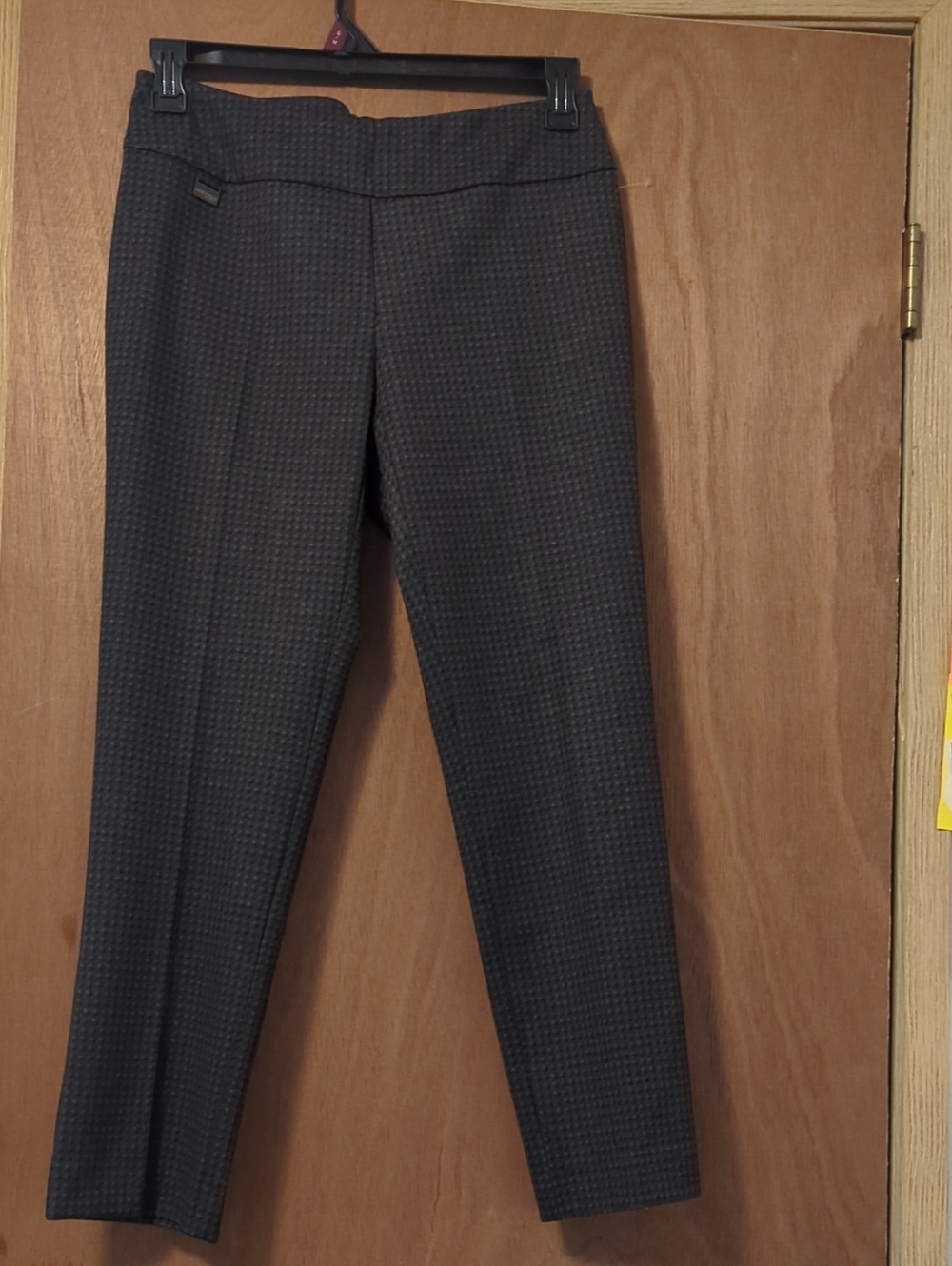 LISETTE Black Textured Skinny Ponte Pants